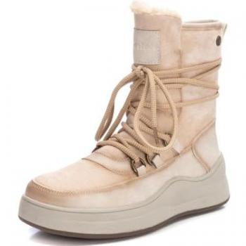 Botines de piel para mujer Refresh 17211903-BEIGE