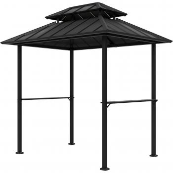 Abri de barbecue noir avec double-toit Outsunny