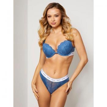 Reggiseno Belle push-up con logo su fascia trasparente