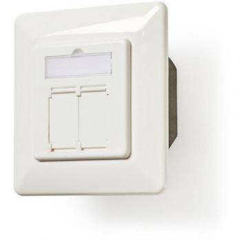 Two‑Port RJ45 Network Outlet – Wall Mounted