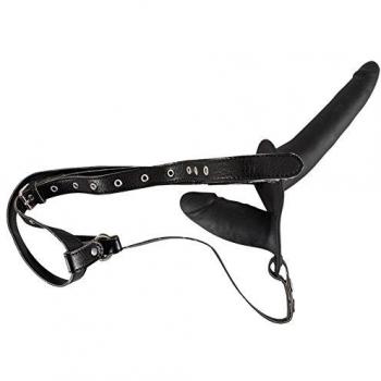 Strap On Nero in Silicone Doppio