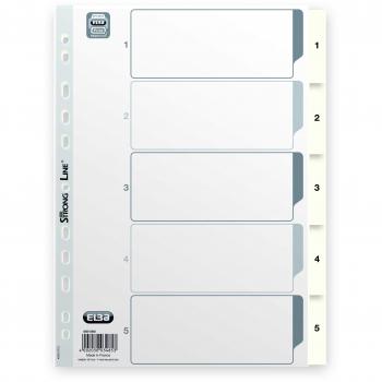 Elba Classeur Intercalaire A4 Numérique Blanc Plastifié