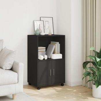 Kompakter Rollschrank Schwarz 55x40x91 cm