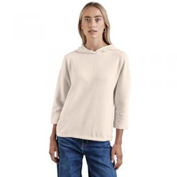 STREET ONE Kapuzenshirt, in hochwertiger Strukturoptik smooth sand beige