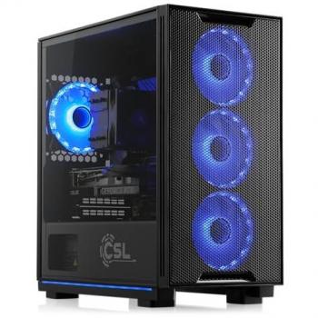 CSL Gaming Desktop M10810H – 16 GB RAM, 1 TB SSD, RTX 3050, Intel i5‑14400F – Schwarz