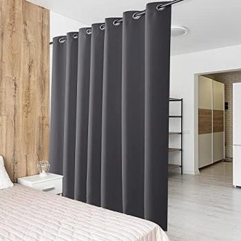 Blackout Window Curtain and Divider for Home Use, PONY DANCE, 84 Tall by 100 Wide, Suitable for Living Room and Bedroom