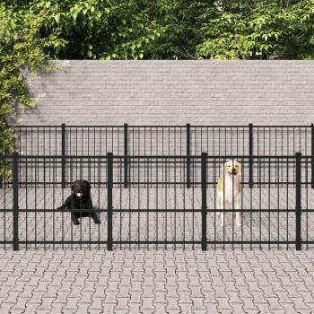 Gabbia per Cani da Giardino in Acciaio 18,82 m²