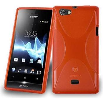 Case Cover Sony Xperia MIRO en Silicone Rouge