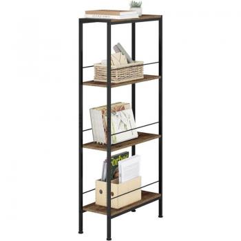 Scaffale Salvatempo WOLTU 50x20x110cm Marrone Rustico + Nero