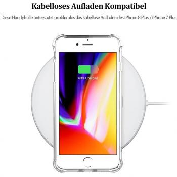 Klarer Schutzumschlag aus TPU für iPhone 8 Plus/7 Plus – Transparent & Stoßresistent
