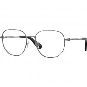 Gafas de Vista Burberry BE1385 1316 para Mujer, Metal Gris Transparente, Cuadradas, Talla 53