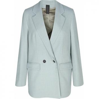 Drykorn Men's Green Linen Blend Oversized Blazer, Size M