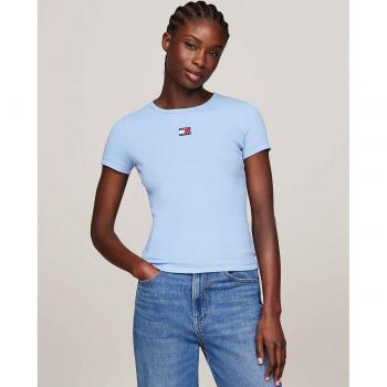 Tommy Jeans Rundhalsshirt »TJW SLIM BADGE RIB TEE«, mit Logo-Stickerei