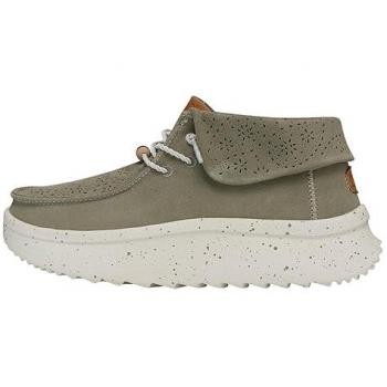 Wendy Peak Mocasines Suede Verde para Mujer