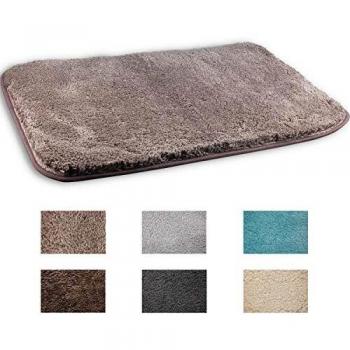 FCSDETAIL rutschfeste Badmatte 50 x 80 cm, Hochflor, Mikrofasern