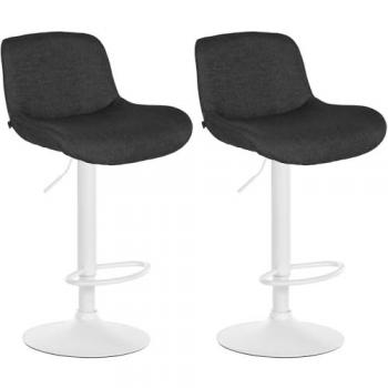 Set de Taburetes de Bar Solón con Diseño Negro/Blanco en Tela