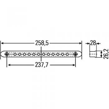 HELLA Luz de freno LED 2DA 959 071-731