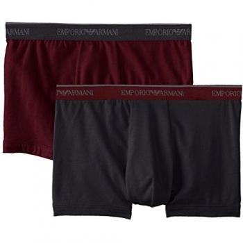 Emporio Armani Boxer 2 Pack, Colore Bordeaux & Grigio Fumo