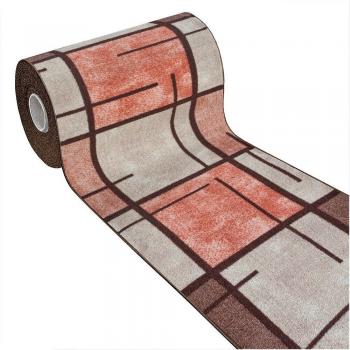 Alfombra de cocina 57x190 cm antideslizante, borde lavable y estampado rojo vibrante
