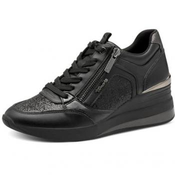 Basket noir avec talon compensé, dimension 38