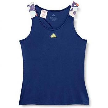 Adidas Girls' Dark Blue Keyhole Tank Top, Size 128