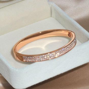 Accessoires de Fête: Bracelets à Manchettes en Cristal pour Femmes, Couleur Or