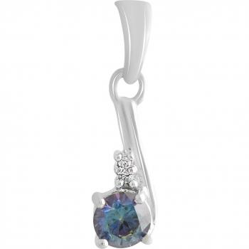 Pendentif en argent sterling avec topaze mystique 0,9 ct