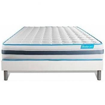 Ensemble 180x200 matelas ressorts ensachés BodyFlex + sommier blanc