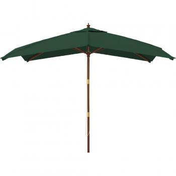 Parasol en bois pour jardin 300 x 300 cm vert