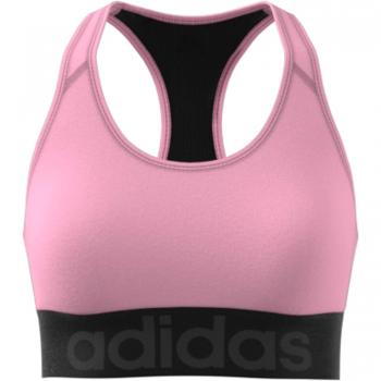 Adidas Sport-BH Frauen D2M Logo in True Pink und Black
