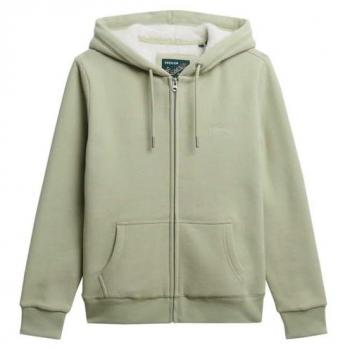 Superdry Borg Lined Zip Felpa Menta Sfumato