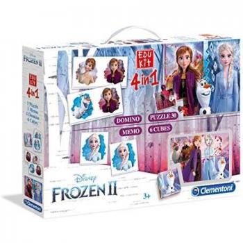 Clementoni 18059 Edukit 4 in 1-Disney Frozen II Würfelpuzzle