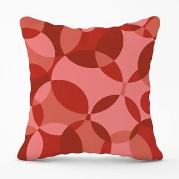 Designer Quality Red Circle Pattern Cushion