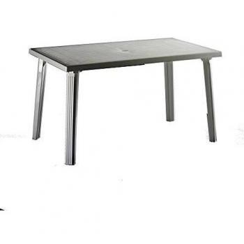 Tavolo da giardino Domingo in polipropilene bianco 130x75 cm