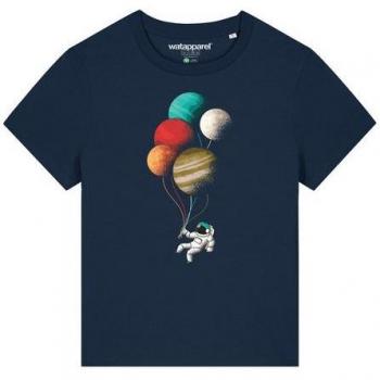 Watapparel Frauen T-Shirt mit Ballon Astronaut