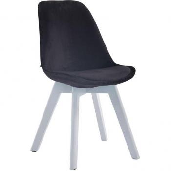 Pensionnaire Scandinave Noir Velours & Piètement en Bois
