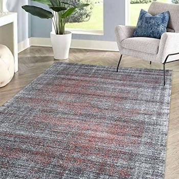 Teppich Kurzflor Koralle-Grau 140 x 67 x 1 cm