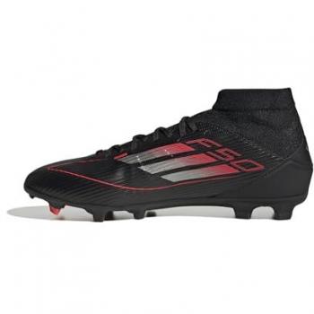 Fútbol adidas F50 League Mid FG/MG JI0435 – Botas negras con toques rojos