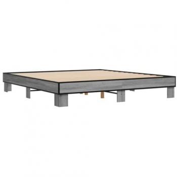 VidaXL Modernes Bettgestell Grau 160x200 cm