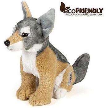 PELUCHE LUPO IN PILE RICICLATO 30CM
