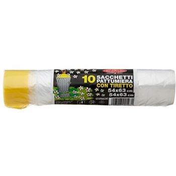 SACCHI 54x63 HD NEUTRI CON TIRETTO 10 PZ