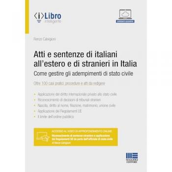Atti e sentenze di italiani all'estero e di stranieri in Italia. ...