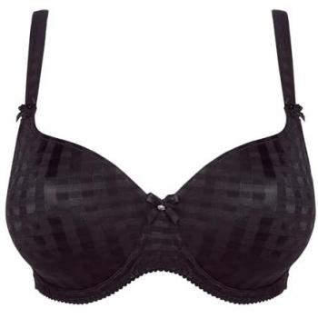 Heart‑Sculpted Black Bra – Prima Donna Madison, 34F (Plus Size)