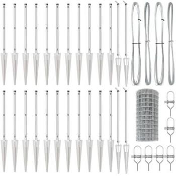 Reja metálica plateada 0,4 × 50 m – Vidaxl