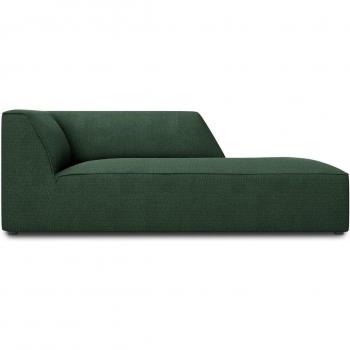 Sofa méridien Micadoni Home droite 1 place, vert, tissu structurel, 180×69×93 cm