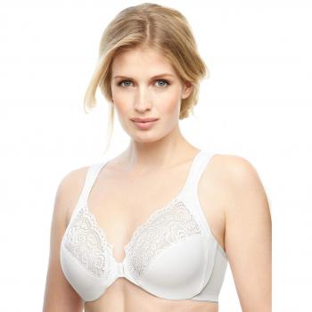 Glamorise Women's Front-Close Wonderwire Bra White 46-DD