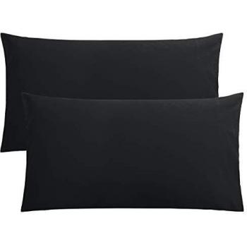 FLXXIE King Size Soft Microfiber Pillowcases, 2 Pack, Black