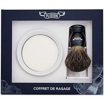 Coffret Rasage Homme PLISSON avec Blaireau et Support