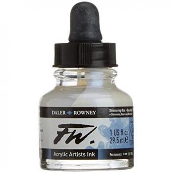 FW Artists Acrylic Ink 29.5ml Shimmering Blue