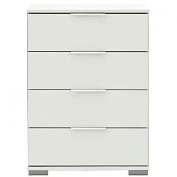 Weißer Nachttisch ELSTRA-43, passend für Boxspringbetten, B/H/T 52/74/38 cm